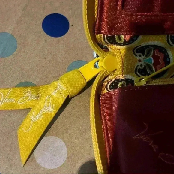 Two Vera Bradley Yellow and Blue Paisley Wristlets Bundle - Picture 7 of 11